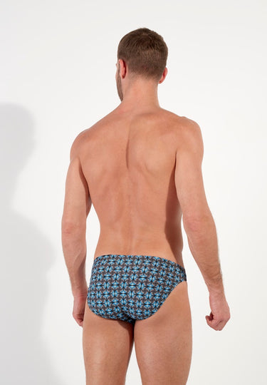 Aloys Comfort Micro Briefs | Dark Grey Print 403085-P284
